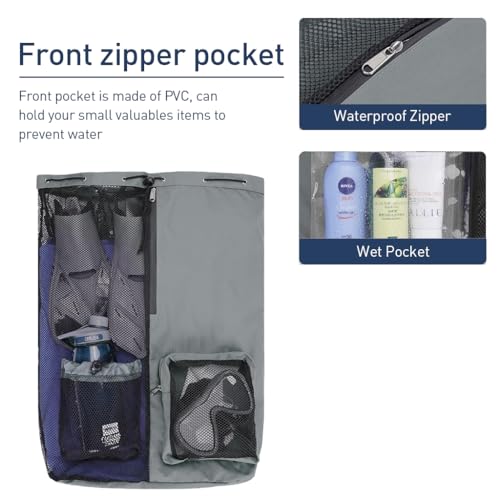 Proberos Gym Bag for Men Women, Drawstring Backpack Lightweight Fitness Bag Mesh Backpack Beach Bag, Drawstring Sports Bag, Swimming Equipment Bag, Gym bag Rucksack Backpack With Zip Pocket Proberos Gym Bag for Men Women, Drawstring Backpack Lightweight Fitness Bag Mesh Backpack Beach Bag, Drawstring Sports Bag, Swimming Equipment Bag, Gym bag Rucksack Backpack With Zip Pocket